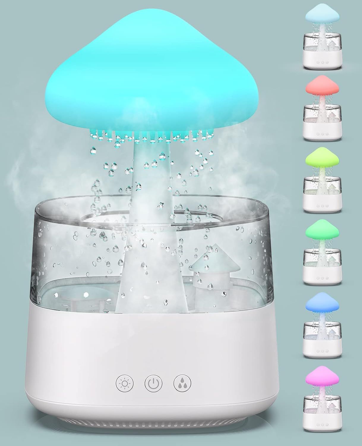 Humidificador Difusor Sonido de Lluvia